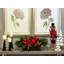 Evergreen and Hydrangea Holiday Centerpiece with Ribbon