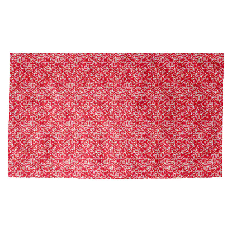 Tapis de zone rouge hexagonale Avicia, Rectangle 5 pi 3 po x 7 pi 2 po