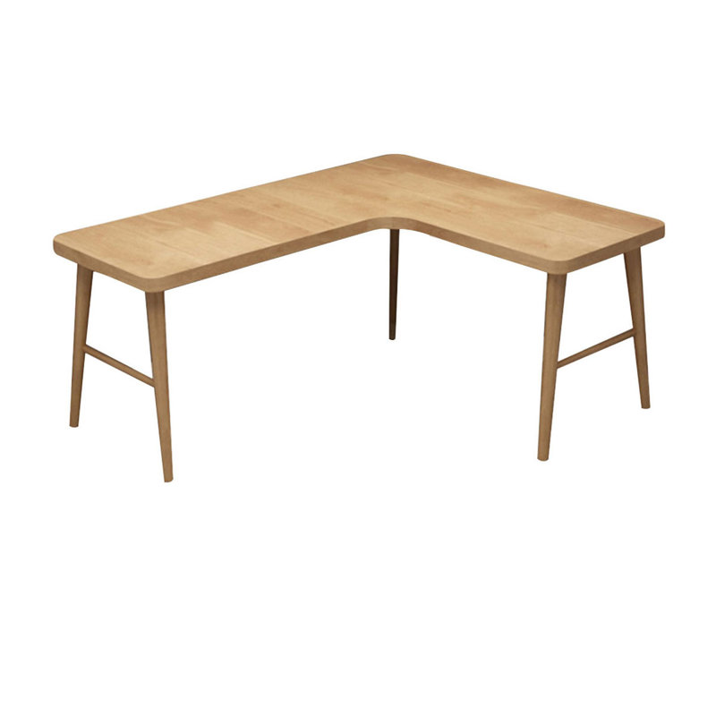Bureaux en bois massif brun en forme de L, H 29,53 po x l 78,74 po x P 47,24 po