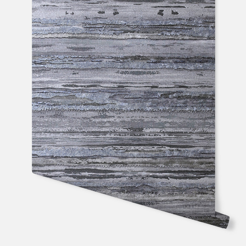 Rouleau de papier peint texturé L 33 pi x l 20,8 po, Bleu