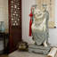 Statue de Bouddha riant Jolly Hotei - sculpture de jardin en résine coulée en pierre de 26 pouces pour un décor zen intérieur et extérieur