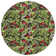 Machine Washable Indoor/Outdoor Christmas Cherries Xhevrie Black Rug