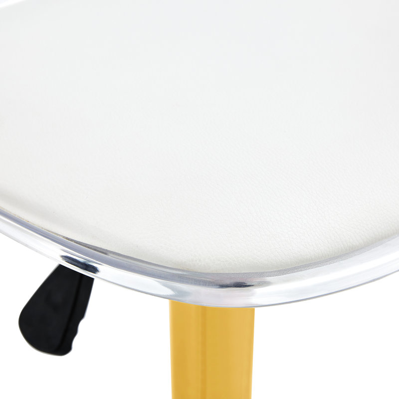 Chaises de bar dorées de 2, 360 chaises pivotantes et réglables, sièges Pu, minimaliste moderne pour les restaurants, chaises de levage rotatives, or, bars design