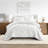 Lightweight Striped Foliage Coastal Reversible Quilt Set-423328564