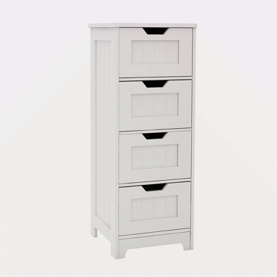 Freestanding Storage Cabinet With 4 Drawers, Suitable For Bathroom, Living Room, Kitchen