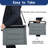 Portable Bleacher Seats with Thick Padded Cushion and Shoulder Strap grey