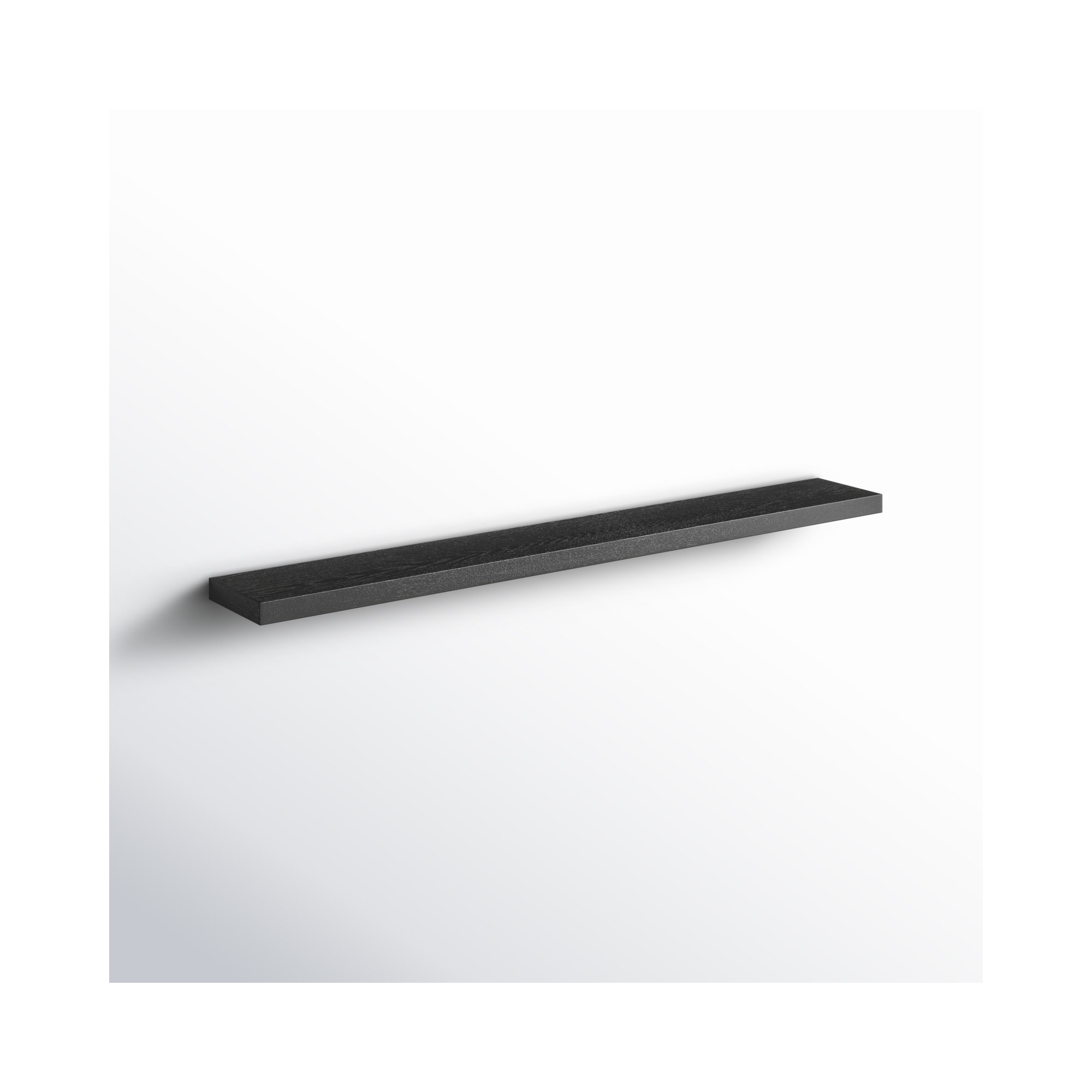Sherice Floating Shelf, Matte Black, 1.97" H x 74.81" W x 10.24" D