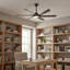 Ventilateur de plafond en bois massif à 6 pales Smart Modern avec télécommande, moteur à courant continu réversible et lumière DEL à intensité variable-573512114-573512143-591538096