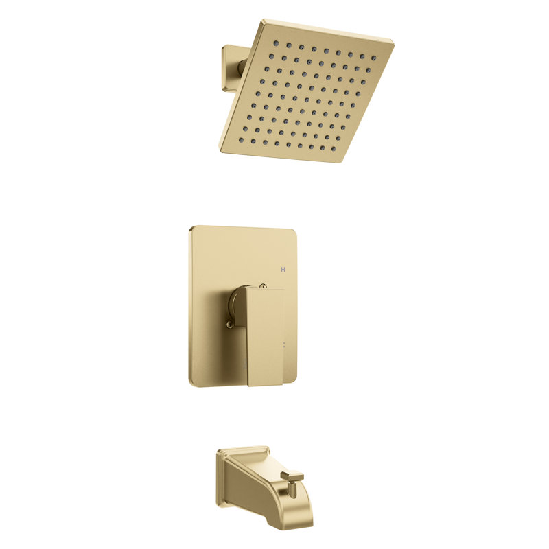 ZLINE Rubicon Modern Shower System in Brushed Nickel, Champagne Bronze