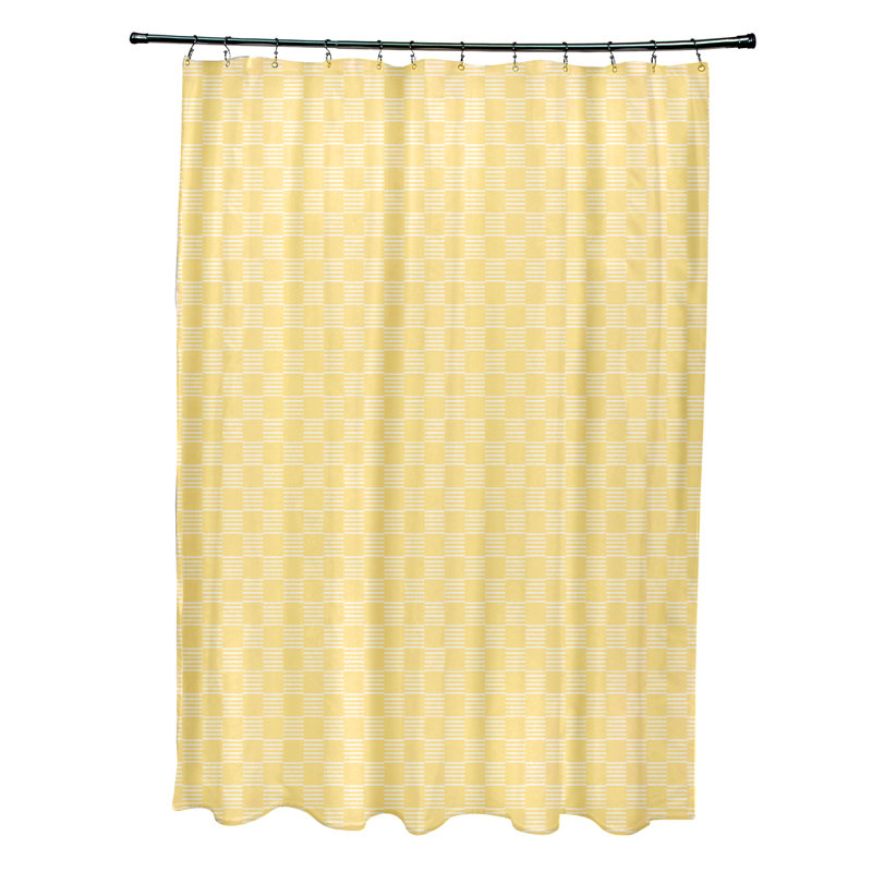 Blauvelt Floral Shower Curtain, Lemon