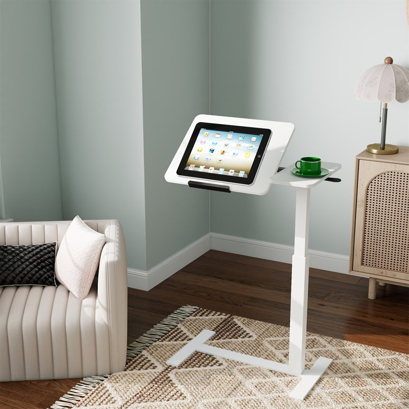 Bureau mobile à hauteur réglable, Blanc