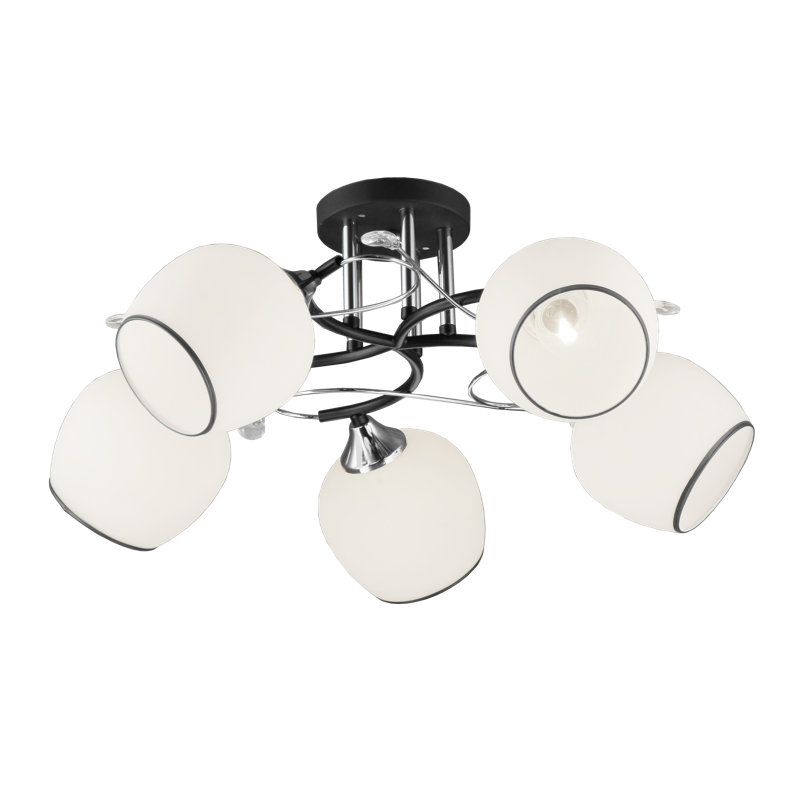 Hood Glass Semi Flush Mount