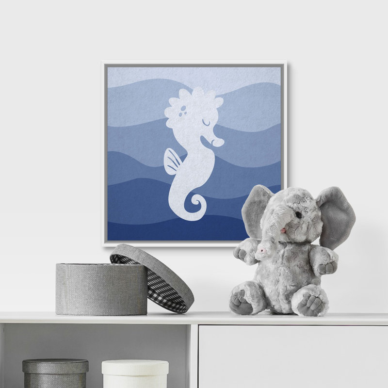 « hippocampe subaquatique de la chambre d’enfant », impression, H 16 po x l 16 po x P 1,75 po