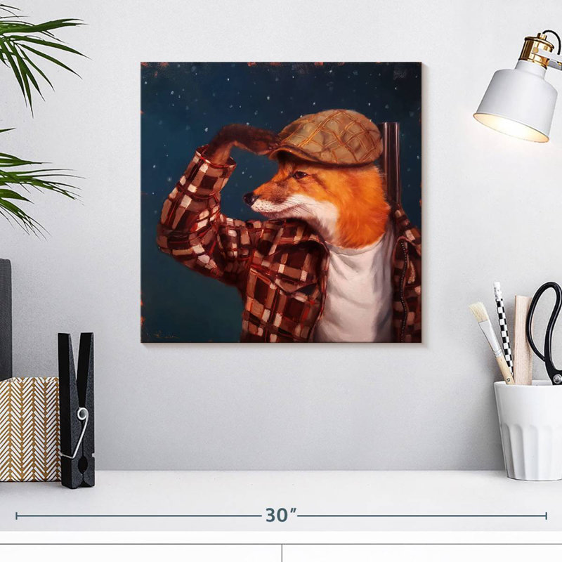 Fox Hunt, 16" H x 16" W