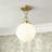Brunsville 1-Light Glass Shade Semi Flush Mount Ceiling Light