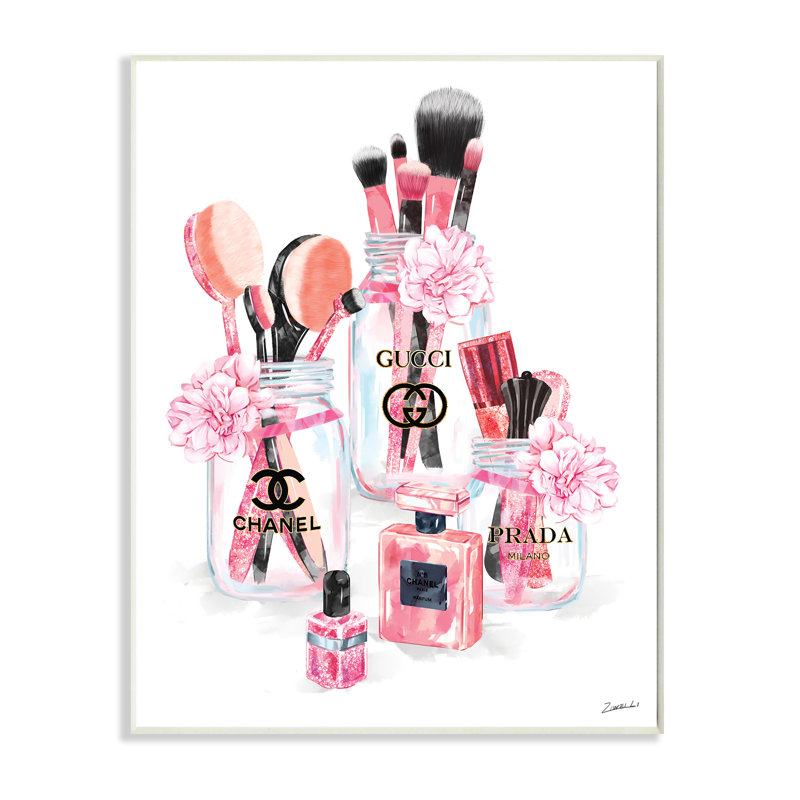 Accessoires de mode glamour en pots, Plaque murale, H 19 po x l 13 po