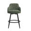 Tabouret de bar et de comptoir pivotant avec accoudoirs à dossier courbé de 26 po de hauteur Kepler (ensemble de 3)-366180663-366180616