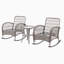 Chaise berçante en acier
