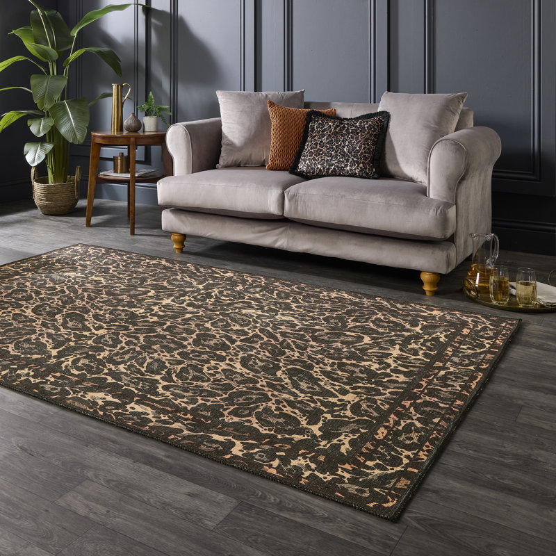 Geometric Digitally Printed 100% Polyester Area Rug, Rectangle 185 x 290 cm