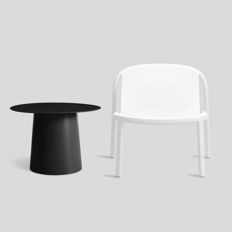 Decade Outdoor Lounge Chair, White