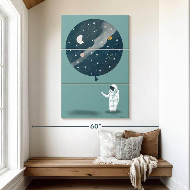 Ashelle astronaute ballon, H 50 po x l 32 po