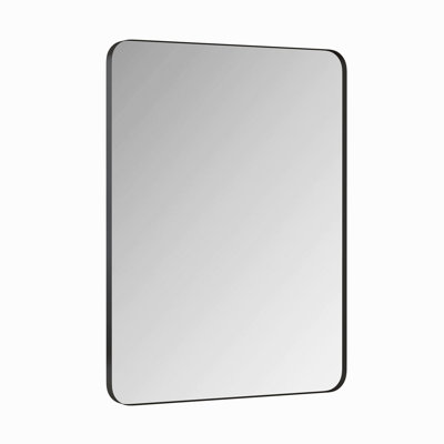 Wall Mirror 24X36 Inch Black Rectangular Mirror Metal Framed Mirror Vanity Mirror Dressing Mirror, For Bathroom, Living Room, Bedroom Wall Decor