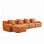 Canapé modulaire en tissu avec repose-pieds Teddy, sans assemblage-18082124-27395328