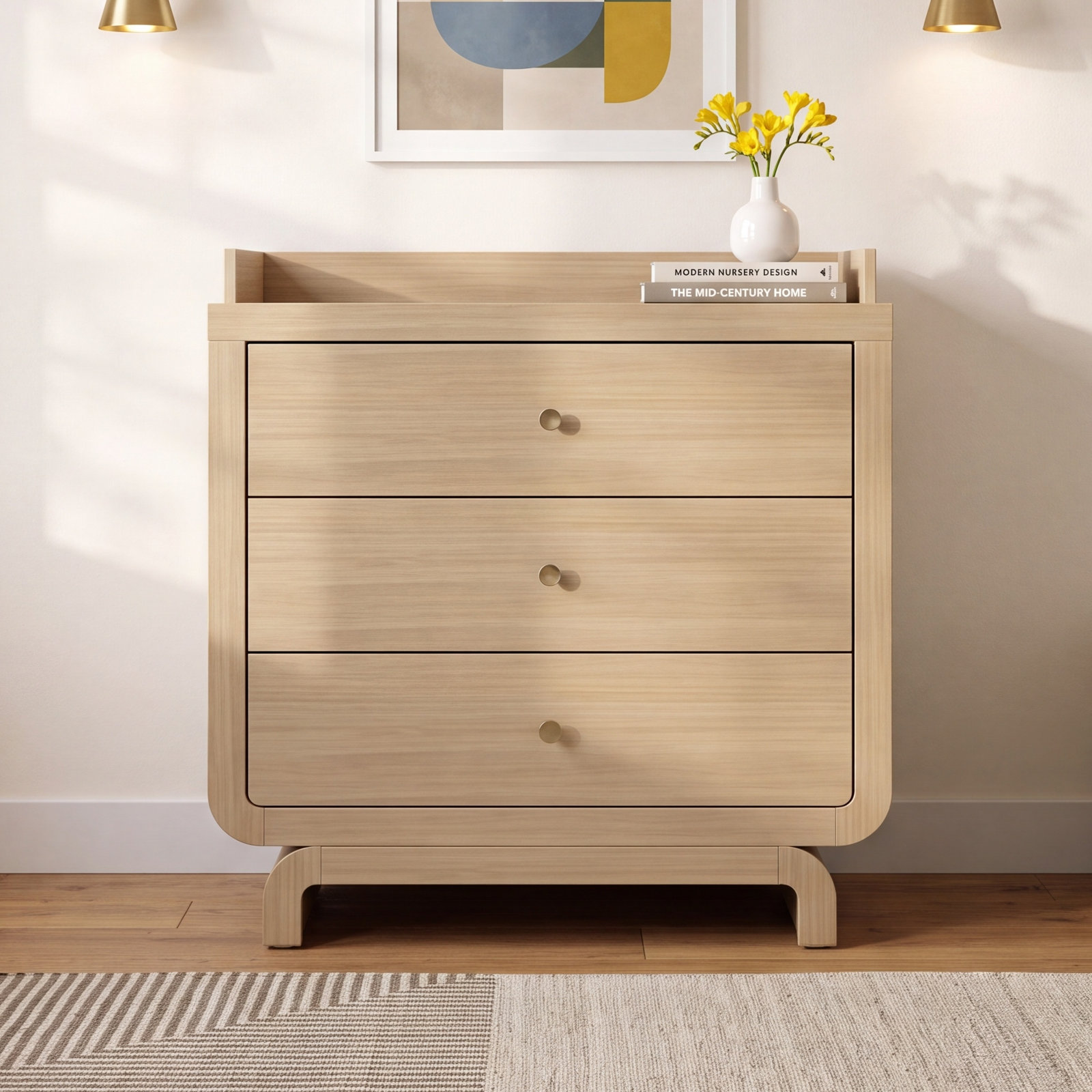 Santorini 3-Drawer Changing Table Dresser, Driftwood