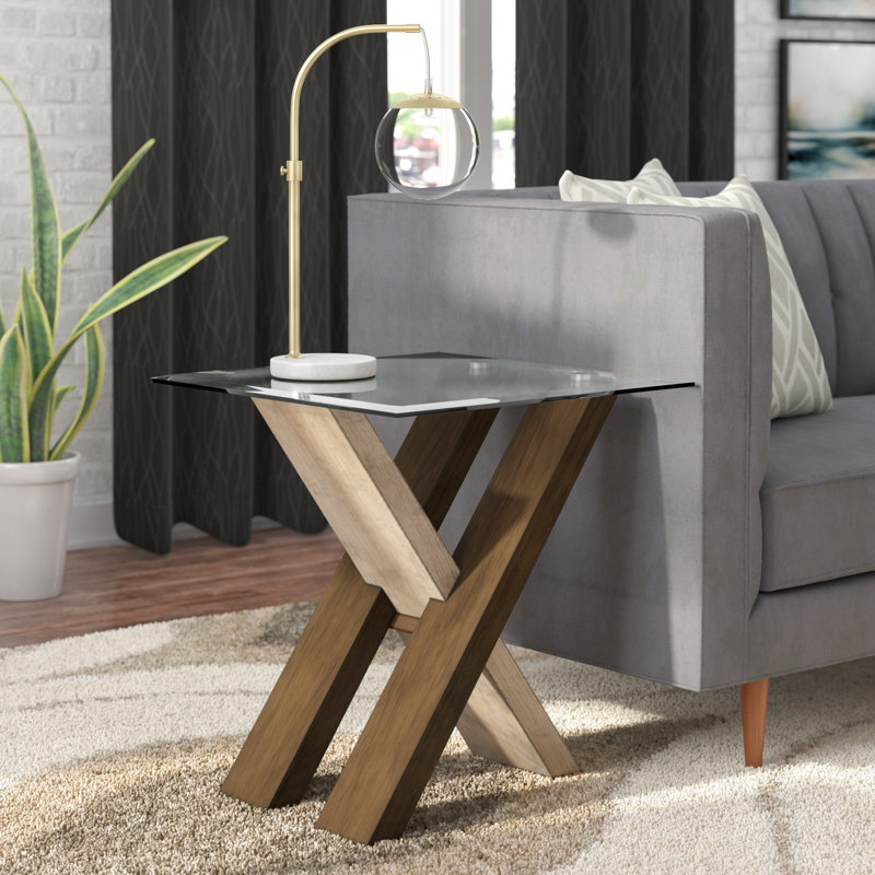 Cotaco Glass Top End Table