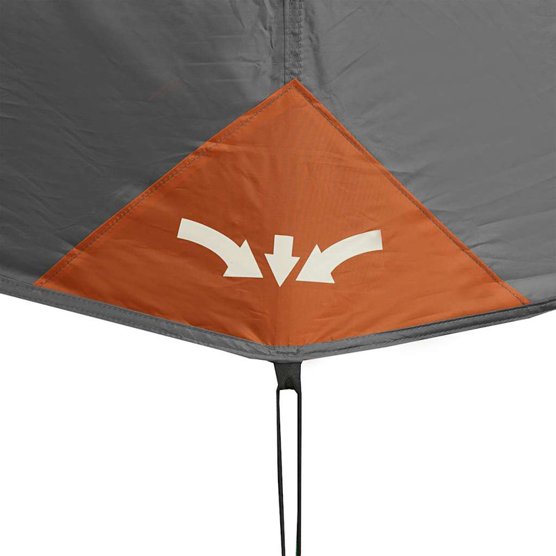Vidaxl Family Tent 9-Person Quick Release Waterproof, Grey/Orange