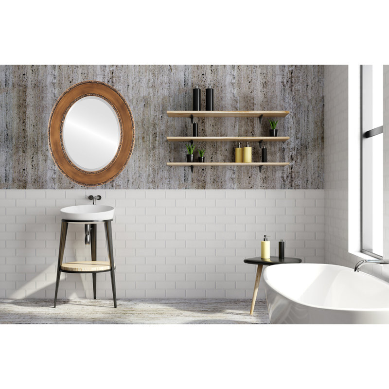 Miroir décoratif biseauté traditionnel Richas, 45 po x 35 po