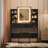 Makeup Vanity Desk with LED Mirror | Vanity Set with Outlets, Storage Drawers & Stool | Large Dressing Table Charging Station for Women | Bedroom Vanity Organizer, Marble-258122602