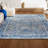 Lattin Modern Persian Boho Floral Gray/Navy Rug-895021443