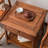 17.72" Brown Solid Wood Rectangular Coffee Table