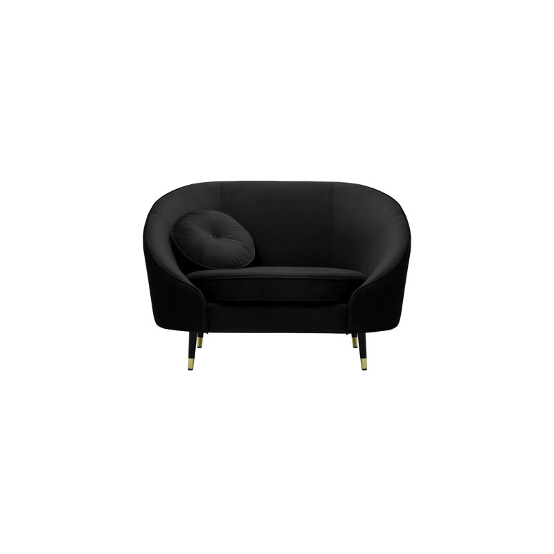 Glencoe Upholstered Armchair, Black