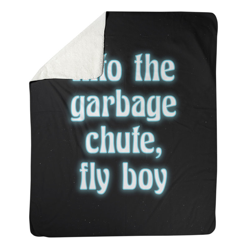 Sewn Throw Blanket, 50" W x 60" L, Black/White, Medium
