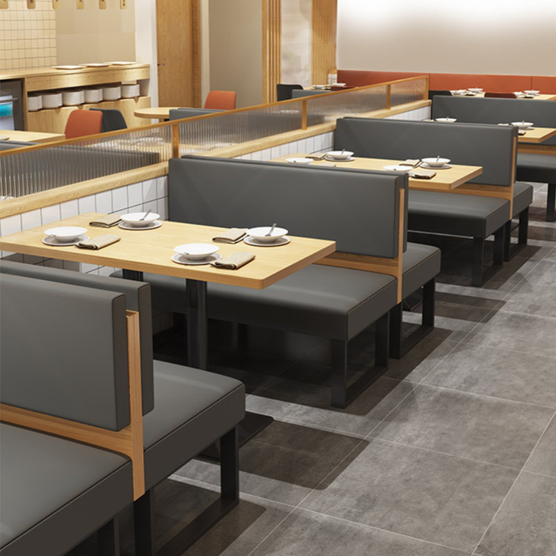 Light luxury simple restaurant bench, Gray
