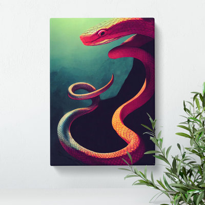XC1022-2073X Fighting Snake - Wrapped Canvas Painting