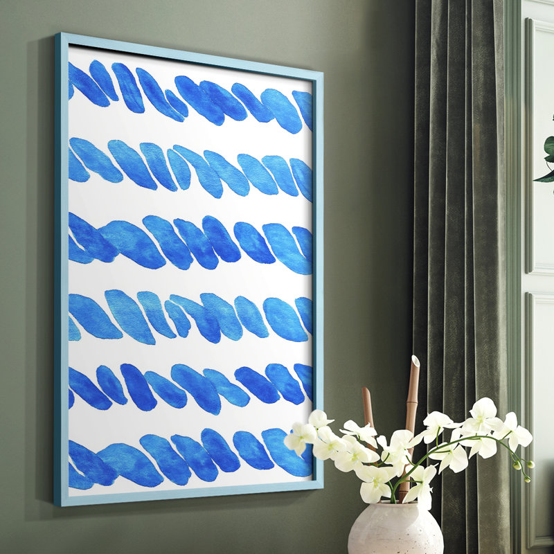 «Abstract Abstract», reproduction encadrée - prêt à accrocher, Bleu, H 29 po x l 23 po