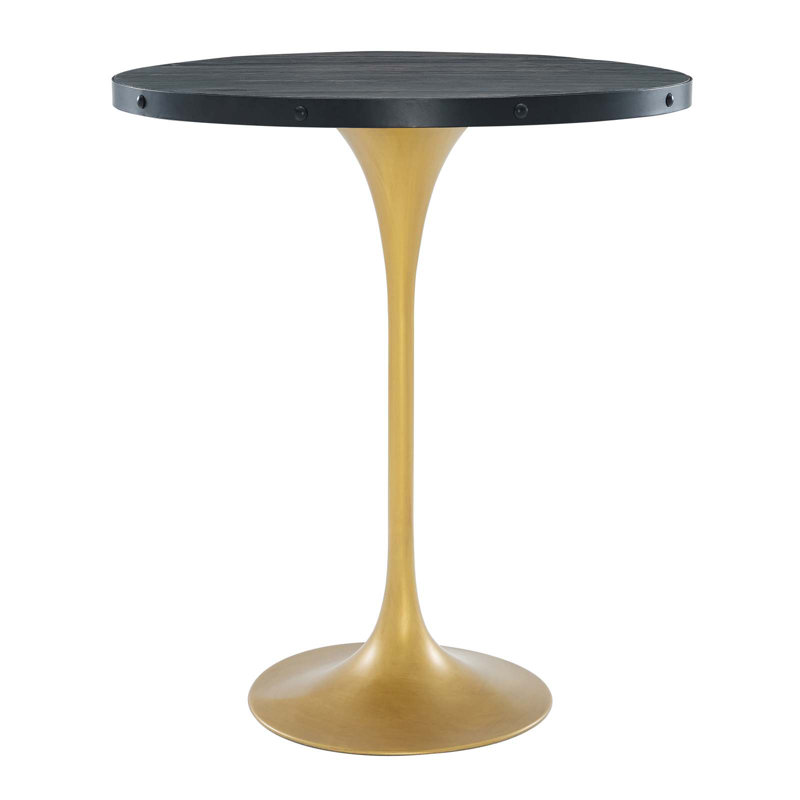 Drive Bar Table, Black, Gold