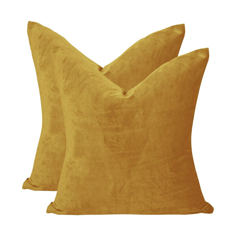 Matte Velvet Cushion Cover - 1 Pc, 41cm x 41cm, Butter