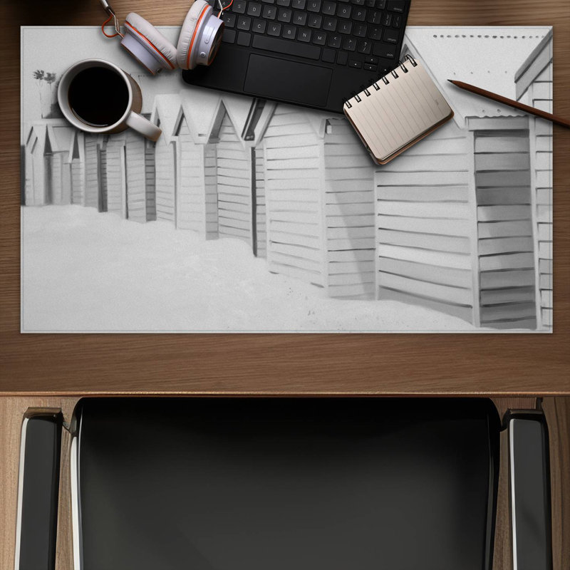 Beach cabins - 14.00"x24.25" Desk mat