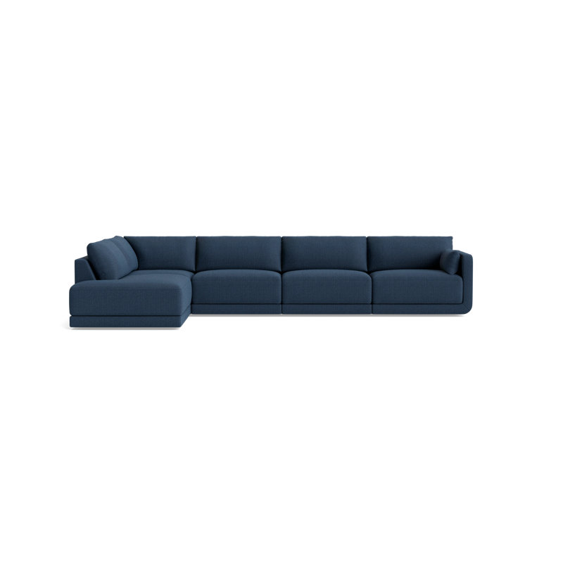 Eva Modular Sectional, Left Hand Facing, Performance Weave - Navy