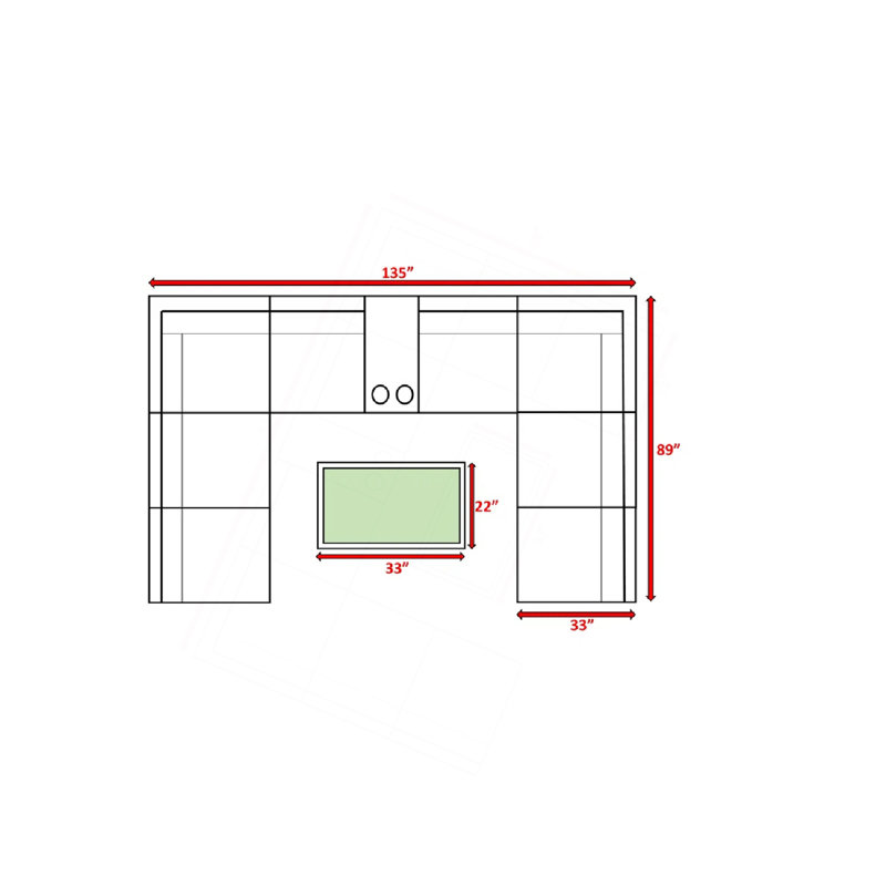 Canapé modulaire en osier de patio à 6 places avec coussins entièrement assemblé