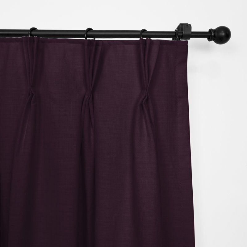 Paire de rideaux Elsie, L 40 po x L 108 po, Aubergine