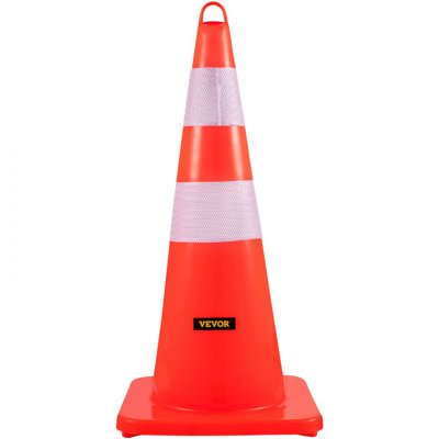 Cônes de sécurité, cônes de circulation 6 x 28 po, cônes de construction en PVC orange