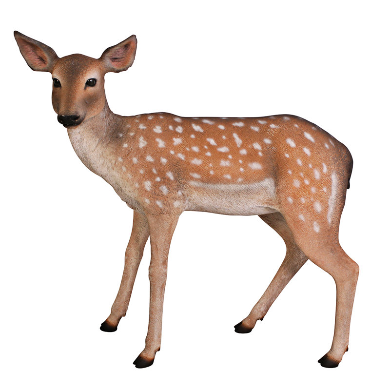 Sculpture de cerf tacheté, faon de la forêt