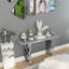 Ensemble de table de salon 3 pièces gris et argent