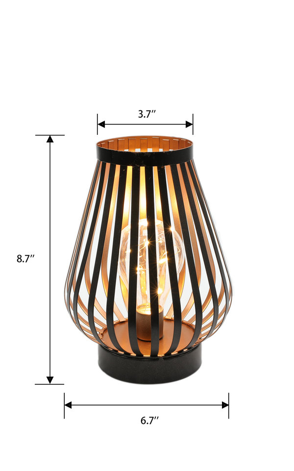 JHY Design 8.5 Battery Powered Novelty Metal Table Lamp JHY Design