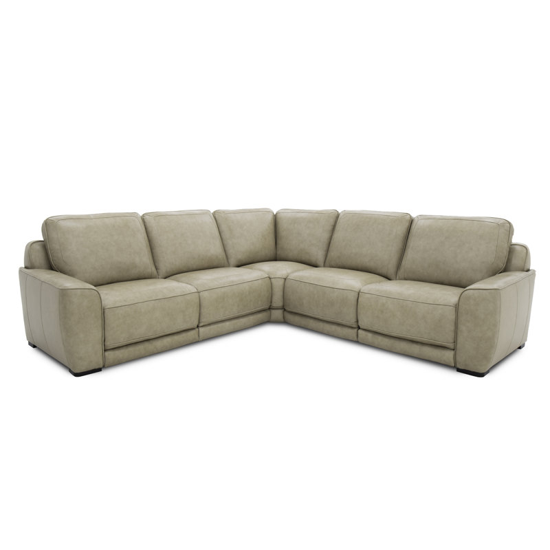 Canapé modulaire inclinable électrique 5 pièces Kersh, Beige